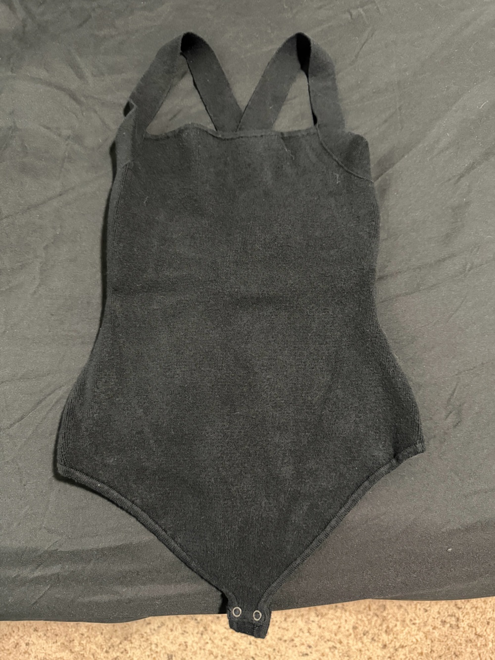 Abercrombie & Fitch Black Ribbed Sleeveless Bodysuit